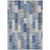 3' X 5' Navy Blue And Sky Blue Geometric Washable Indoor Outdoor Area Rug - Navy Blue, Sky Blue
