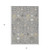 5' X 8' Gray Gold And Ivory Oriental Washable Indoor Outdoor Area Rug