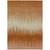 3' X 5' Copper Brown And Beige Striped Washable Indoor Outdoor Area Rug