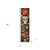 36" Black And Orange Solid Wood Day of the Dead Skull Porch Sign