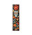 36" Black And Orange Solid Wood Day of the Dead Skull Porch Sign
