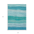 3' X 5' Sky Blue Teal Blue And Aqua Striped Washable Indoor Outdoor Area Rug