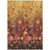 3' X 5' Gold Red And Brown Floral Washable Indoor Outdoor Area Rug