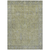 5' X 8' Artichoke Green And Gray Oriental Washable Indoor Outdoor Area Rug
