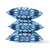 18" X 18" Blue Blown Seam Geometric Indoor Outdoor Throw Pillow