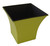 5" Yellow Recycled Plastic Indoor Outdoor Square Pot Planter