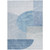 3' X 5' Navy Blue And Sky Blue Geometric Washable Indoor Outdoor Area Rug Transitional Style - Navy Blue, Sky Blue Color