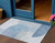 3' X 5' Navy Blue And Sky Blue Geometric Washable Indoor Outdoor Area Rug Transitional Style - Navy Blue, Sky Blue Color