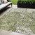 5' X 8' Olive Green And Ivory Abstract Washable Indoor Outdoor Area Rug Transitional Style - Olive Green, Ivory Color