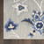 6' Blue And Gray Floral Indoor Outdoor Runner Rug - 880016861426