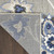 6' Blue And Gray Floral Indoor Outdoor Runner Rug - 880016861426