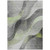 3' X 5' Artichoke Green Gray And Silver Abstract Washable Indoor Outdoor Area Rug