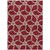 5' X 8' Burgundy And Gold Geometric Washable Indoor Outdoor Area Rug