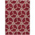 5' X 8' Burgundy And Gold Geometric Washable Indoor Outdoor Area Rug