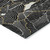5' X 8' Black Ivory And Gold Abstract Washable Indoor Outdoor Area Rug