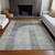 3' X 5' Gray Silver And Charcoal Geometric Washable Indoor Outdoor Area Rug Transitional Style - Gray, Silver, Charcoal Color