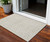 3' X 5' Ivory And Beige Geometric Washable Indoor Outdoor Area Rug Transitional Style - Ivory, Beige Color