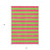 5' X 8' Green and Red Striped Washable Non Skid Indoor Outdoor Area Rug