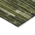 3' X 5' Olive Green And Dark Olive Green Striped Washable Indoor Outdoor Area Rug