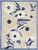 6' X 9' Blue And Grey Floral Stain Resistant Non Skid Area Rug - Blue