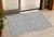 3' X 5' Gray And Ivory Chevron Washable Indoor Outdoor Area Rug