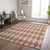 3' X 5' Orange And Copper Geometric Washable Indoor Outdoor Area Rug