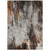 3' X 5' Gray Rust And Ivory Abstract Washable Indoor Outdoor Area Rug