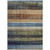 5' X 8' Blue And Brown Striped Washable Indoor Outdoor Area Rug