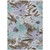 3' X 5' Taupe And Lilac Floral Washable Indoor Outdoor Area Rug