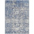 5' X 8' Blue And Denim Blue Floral Washable Indoor Outdoor Area Rug
