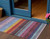 3' X 5' Lavender Blush And Blue Striped Washable Indoor Outdoor Area Rug