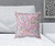 18" x 18" Pink Peacock Blown Seam Floral Indoor Outdoor Throw Pillow Modern Style