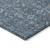 5' X 8' Blue and Black Floral Washable Non Skid Indoor Outdoor Area Rug