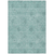 5' X 8' Teal Blue And Ivory Floral Washable Indoor Outdoor Area Rug