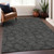 3' X 5' Black And Ivory Geometric Washable Indoor Outdoor Area Rug Transitional Style - Black, Ivory Color