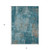 3' X 5' Teal Blue And Gray Abstract Washable Indoor Outdoor Area Rug