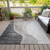 5' X 8' Charcoal Gray And Taupe Abstract Washable Indoor Outdoor Area Rug