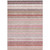 5' X 8' Pink Blush And Burgundy Striped Washable Indoor Outdoor Area Rug
