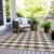 3' X 5' Brown And Beige Plaid Washable Indoor Outdoor Area Rug