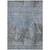 3' X 5' Gray Charcoal And Blue Abstract Washable Indoor Outdoor Area Rug