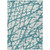 5' X 8' Teal Blue And Ivory Abstract Washable Indoor Outdoor Area Rug - 880016594379