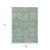 5' X 8' Teal Blue And Linen Oriental Washable Indoor Outdoor Area Rug