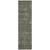 8' Runner Moss Green and Gray Floral Washable Non Skid Indoor Outdoor Runner Rug