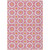 3' X 5' Pink Ivory And Orange Floral Medallion Washable Indoor Outdoor Area Rug