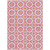 3' X 5' Pink Ivory And Orange Floral Medallion Washable Indoor Outdoor Area Rug