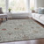 5' X 8' Gray And Copper Floral Washable Indoor Outdoor Area Rug