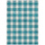 3' X 5' Teal Blue And Gray Plaid Washable Indoor Outdoor Area Rug