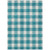 3' X 5' Teal Blue And Gray Plaid Washable Indoor Outdoor Area Rug