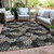 3' X 5' Black Gray And Ivory Polka Dot Washable Indoor Outdoor Area Rug