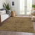 5' X 8' Brown And Tan Floral Washable Indoor Outdoor Area Rug